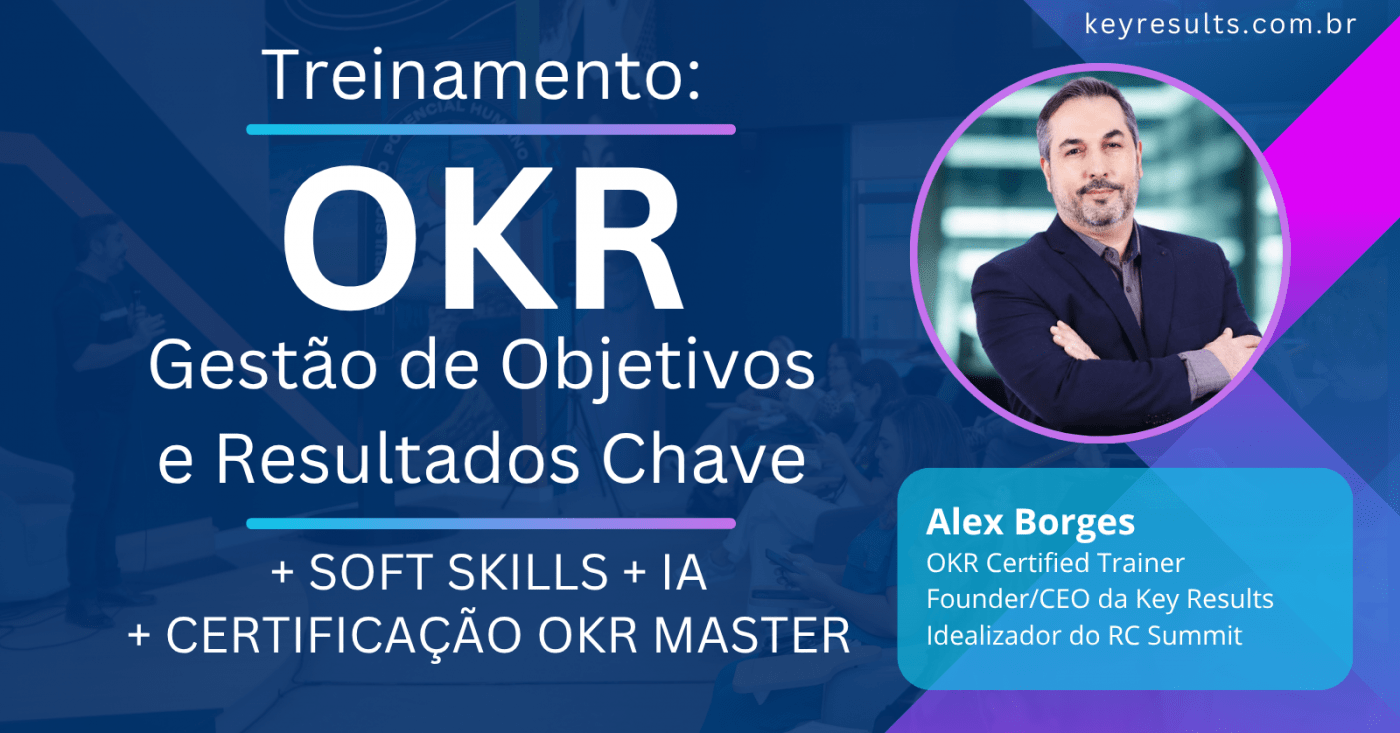 Imagem oficial do evento Gestão de Objetivos e Resultados Chave com OKR + Soft Skills + IA + Certificação OKR Master