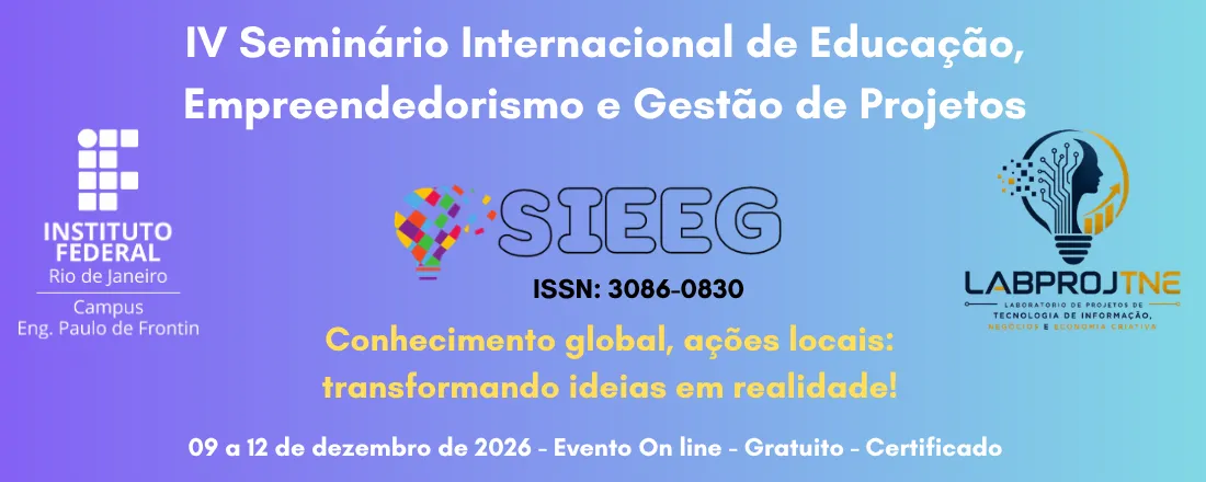 Imagem oficial do evento IV Seminário Internacional de Educação, Empreendedorismo e Gestão de Projetos